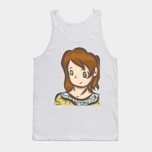 Cute redhead doodle transparent background Tank Top